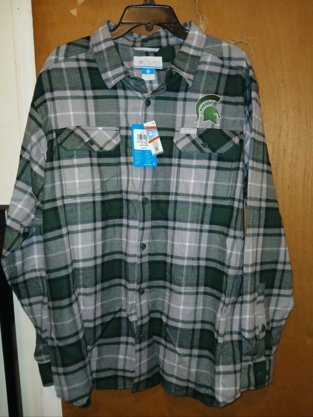 NWT Columbia Michigan State University Flannel
